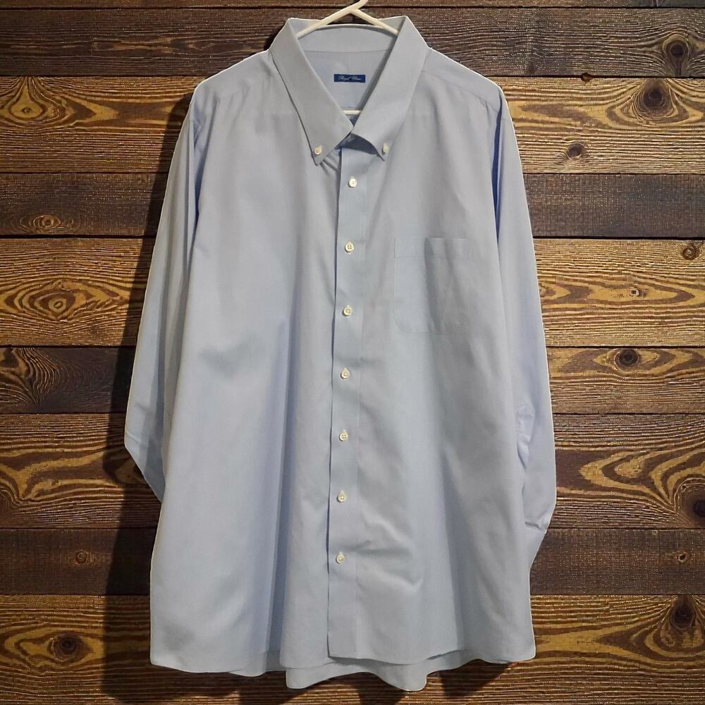 Royal Classic Mens Dress Shirt Light Blue Long Sleeve XL